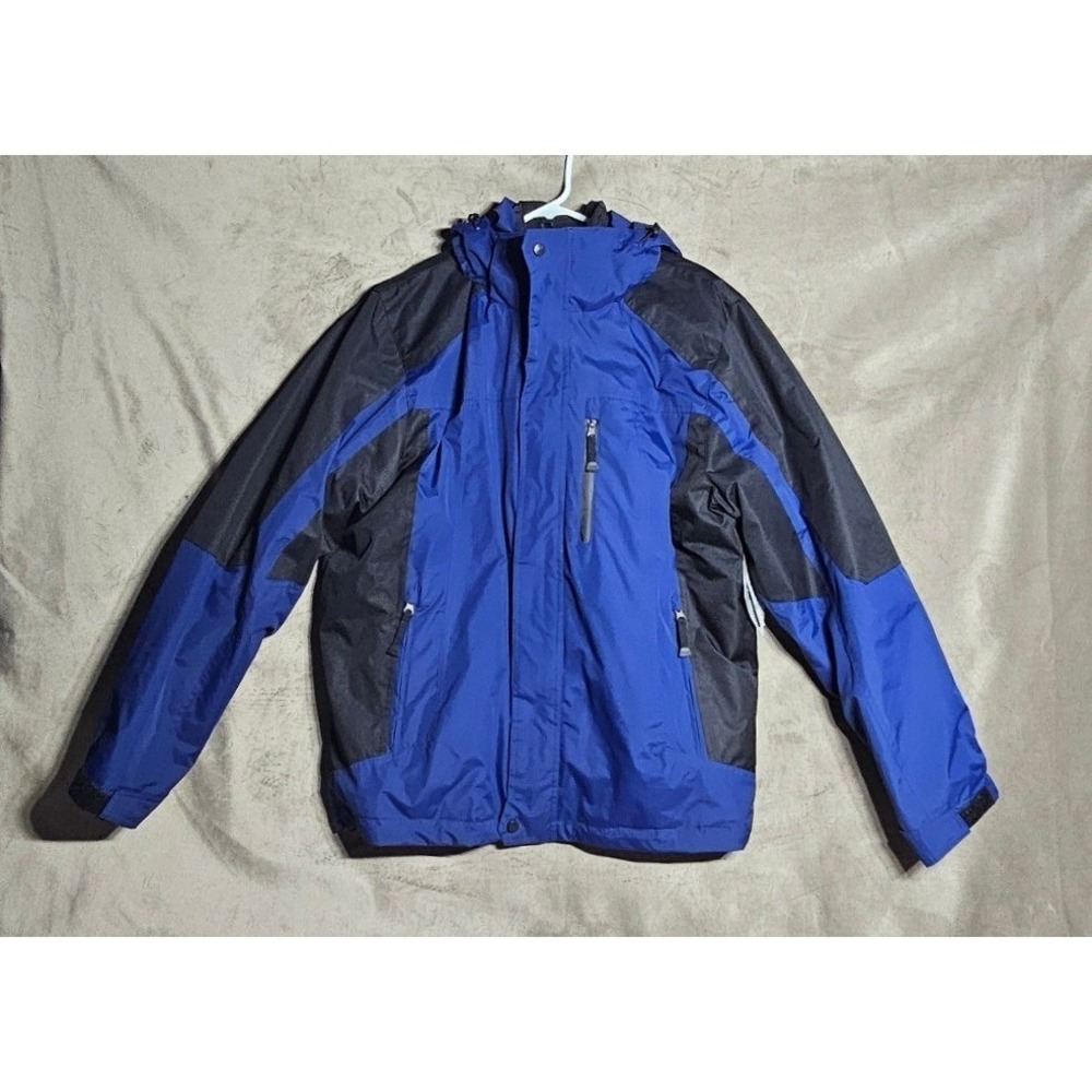 Faded‎ Glory Mens 4 in 1 System Jacket Deep Cobalt Blue Reversible FM09701Y NEW